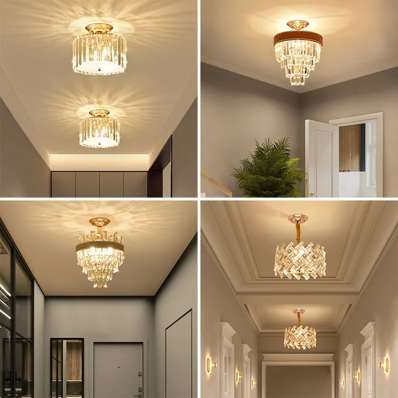 DecorBites™ Crystal LED Ceiling Chandelier for Home Decor