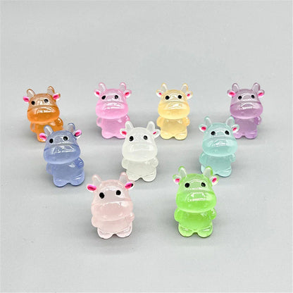 DecorBites™ Fluorescence Micro Rabbit Figurine: Miniature Room Decor Ornaments