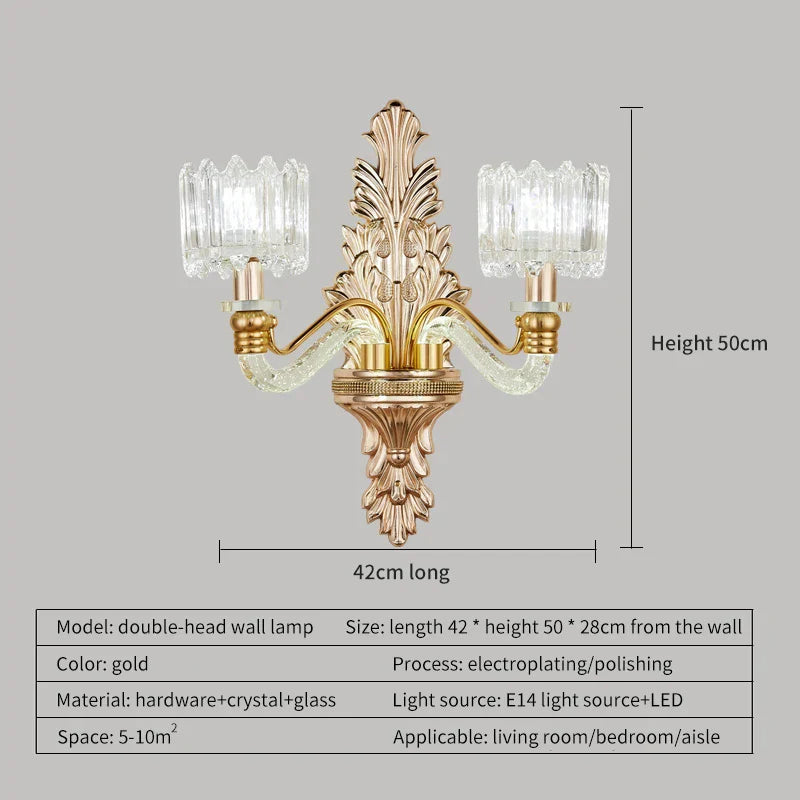 DecorBites™ Crystal Chandelier: Elegant European Garden Lamp for Living Room, Bedroom