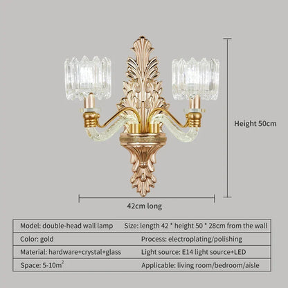 DecorBites™ Crystal Chandelier: Elegant European Garden Lamp for Living Room, Bedroom