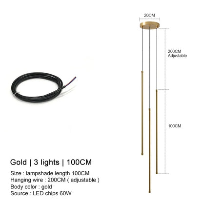 DecorBites™ Black LED Chandelier Pendant Lights for Dining Room and Bedroom