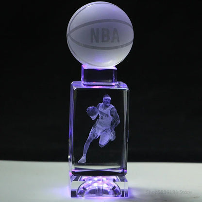 DecorBites™ Crystal Lights Basketball Table Lamp for Bed Room Decor