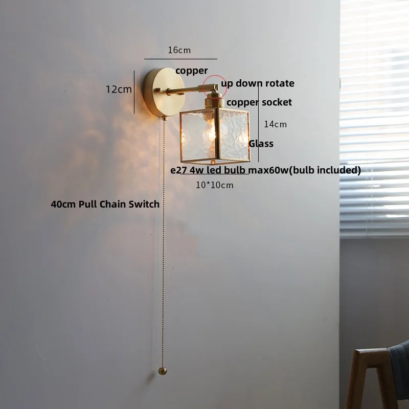 Clear Glass Bedside Lamp