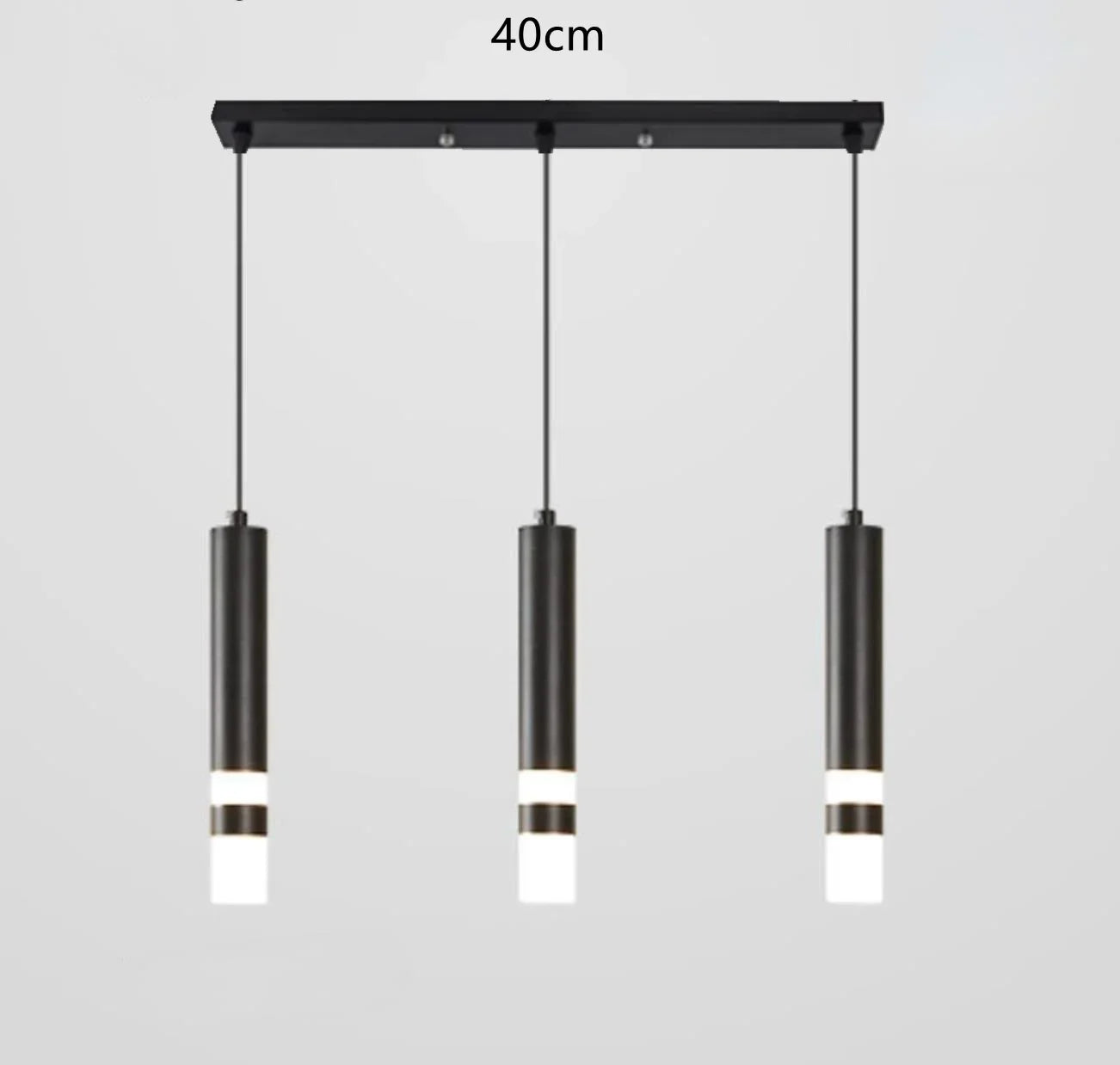 Modern Long Double Spotlight Pendant Light in Black/Gold