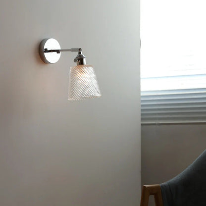 DecorBites™ Clear Glass LED Wall Sconce Pull Chain Modern Light Fixtures