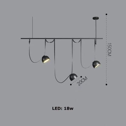 مصباح معلق من DecorBites™ Art Deco Cross Belt باللون الأسود والبرتقالي اللامع لغرفة المعيشة