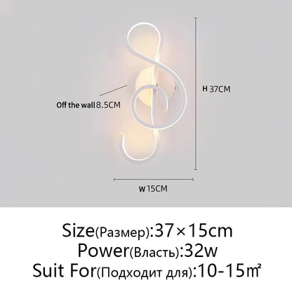 DecorBites™ LED Wall Lamps Modern Minimalist Bedroom Living Room Lighting Black White