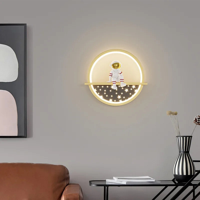 DecorBites™ Astronaut Cartoon LED Wall Lamp for Modern Home Decor