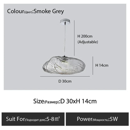 DecorBites™ Glass Cloud Chandelier LED Pendant Lamp for Villa Staircase & Hotel