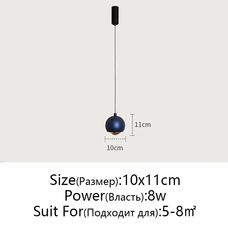 Lámpara colgante DecorBites™ con acabado dorado metálico para mesilla de noche e isla de cocina - Lámpara LED minimalista