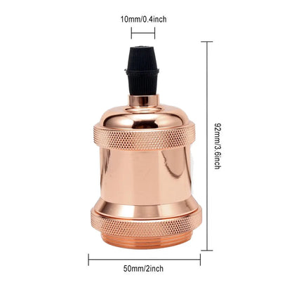 Decorbites™ E27 Vintage Kupfer Chrom Messing Lampensockel Aluminium Lampenfassung