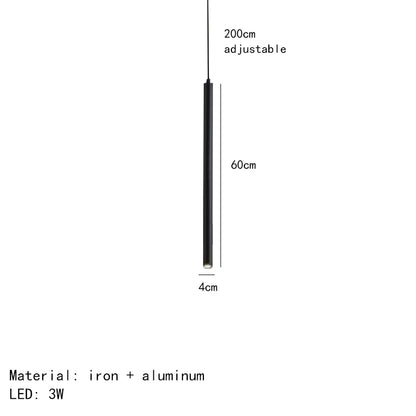 ديكوربايتس™ مصابيح LED سوداء معلقة 30/40/50/60 سم لغرفة الطعام وغرفة النوم والمطبخ