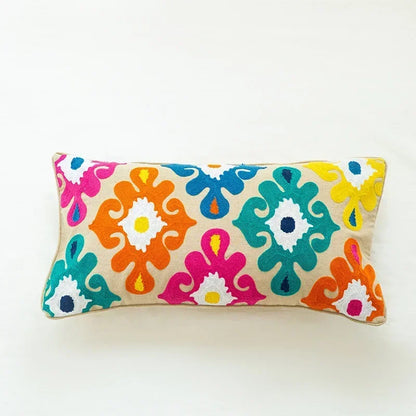 DecorBites™ Embroidered Flower Boho Long Cushion Covers for Bedroom and Sofa