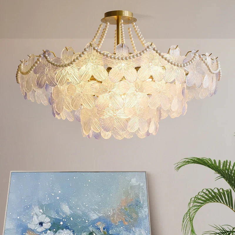 Crystal Leafless Chandelier