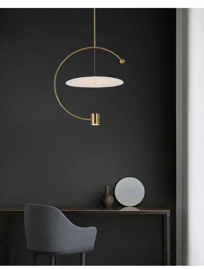 DecorBites™ Gold Iron Painted LED Pendant Light for Home Decor and Dining Room