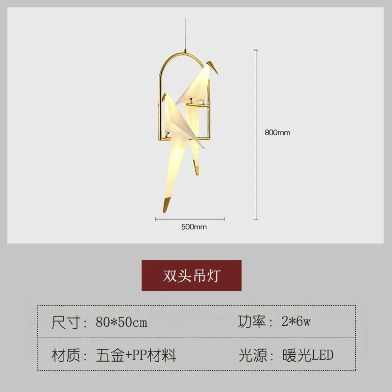 DecorBites™ Bird Design LED Hanging Chandelier for Dining and Living Spaces