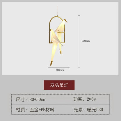 DecorBites™ Bird Design LED Hanging Chandelier for Dining and Living Spaces