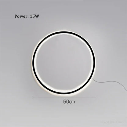 DecorBites™ Designer Ring LED Wall Light: Minimalist Nordic Decor Lamp for Living Room Atmosphere.