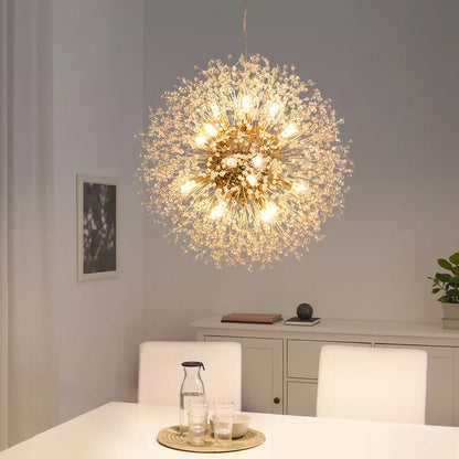 DecorBites™ Dandelion Spark LED Chandelier – Modern Art Crystal Lamps for Home Decor