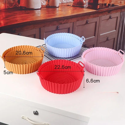 ديكوربايتس™ - سلة سيليكون لمقلاة الهواء - صينية خبز وشواية - حصيرة بيتزا - ملحقات