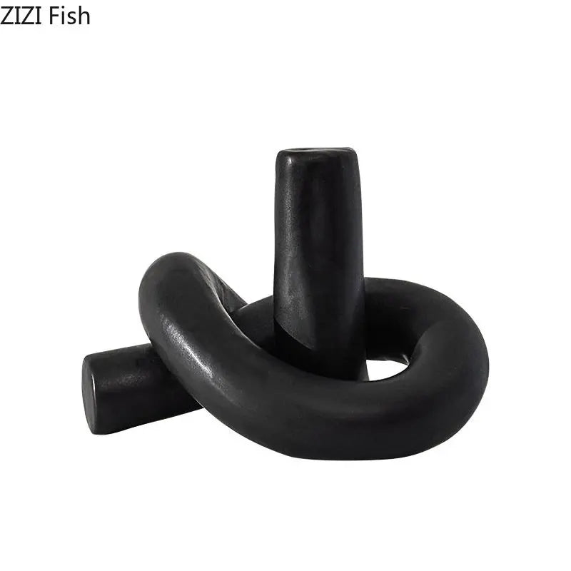 DecorBites™ Ceramic Knot Sculpture Abstract Desk Decor Artwork Room Aesthetic Statues