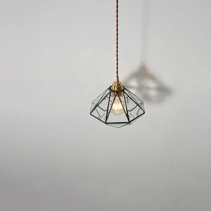 DecorBites™ Glass LED Pendant Lamp: Handmade Japanese Style Adjustable Hanging Light Fixtures