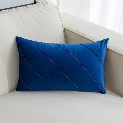 DecorBites™ Hand Pleat Embroidered Cushions 30x50/45x45cm Beige Pink Nordic Style Pillowcase