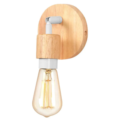Decorbites™ Aplique de Pared de Madera LED Industrial E27 Lámpara de Mesa Retro Vintage para Interiores