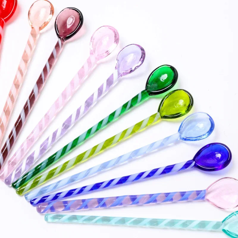 DecorBites™ Colorful Glass Stirring Spoon Set