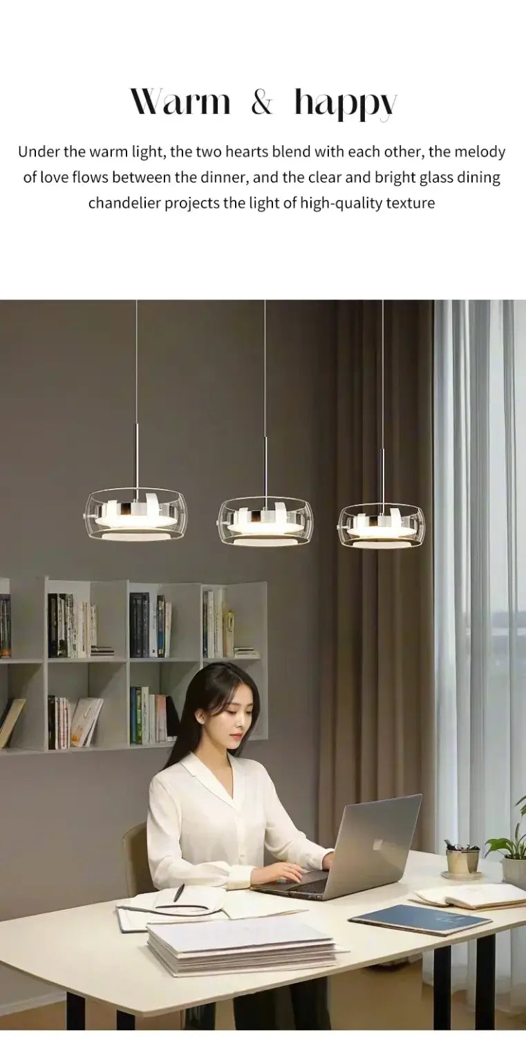 DecorBites™ Modern Glass Dining Table Pendant Light