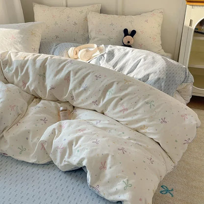 DecorBites™ Cartoon Printed Cotton Bedding Set - Soft, Skin-Friendly Duvet Cover