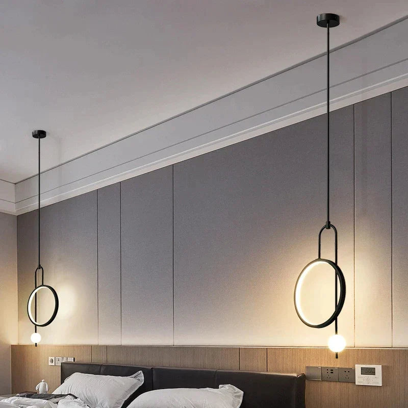 Decorbites™ Goldener Schwarzer Ring Glasball LED-Pendant-Leuchter