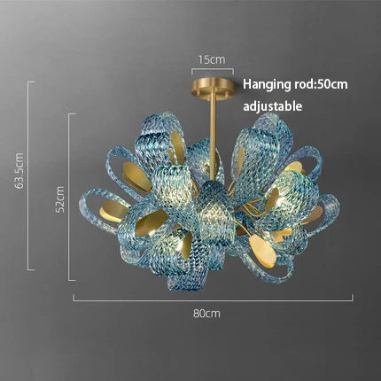 ثريا زجاجية من "ديكور بايتس™" لديكور غرفة الطعام العصرية ٢٠٢٤