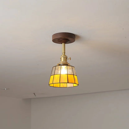 DecorBites™ Glass Wood LED Ceiling Light Nordic Design for Living Room & Corridor