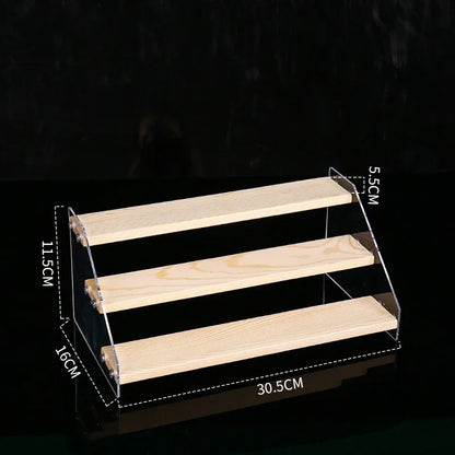 حامل عرض منظم مستحضرات التجميل الأكريليكي DecorBites™ - حامل مستحضرات تجميل شفاف مكون من 5 طبقات