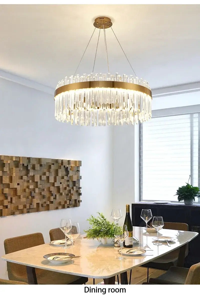 DecorBites™ Crystal Pendant Chandelier for Home Decor