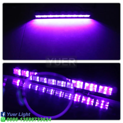 أضواء بار حفلات ديسكو LED بالأشعة فوق البنفسجية من DecorBites™ 9×2 واط للدي جي الداخلي، صبغ مسطح من الألومنيوم للتطهير بالأشعة فوق البنفسجية