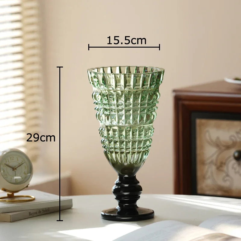 DecorBites™ Glass Vase for Hydroponics Plant Pot Room Decor & Flower Arrangement