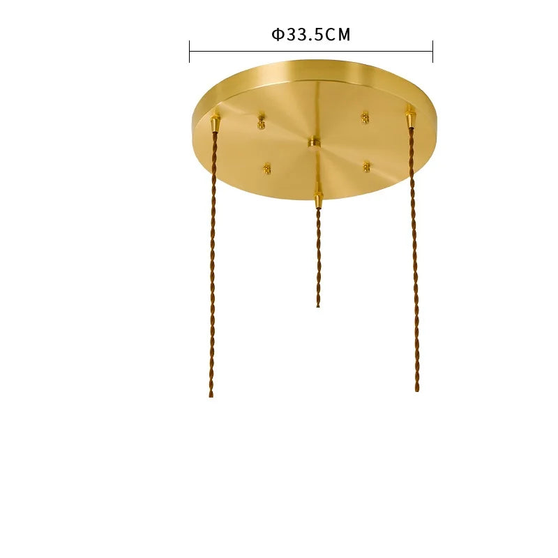 Lámpara colgante DecorBites™ de madera y cobre con cristal agrietado para sala de estar interior