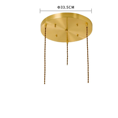 Lámpara colgante DecorBites™ de madera y cobre con cristal agrietado para sala de estar interior