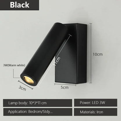 مصباح حائط LED بزاوية قابلة للتعديل من DecorBites™ للقراءة بجانب السرير وإضفاء أجواء مميزة على غرفة النوم