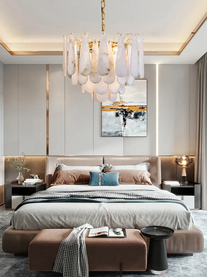 DecorBites™ 2025 Chandelier LED Dimmable Marble Collection for Dining Room & Foyer