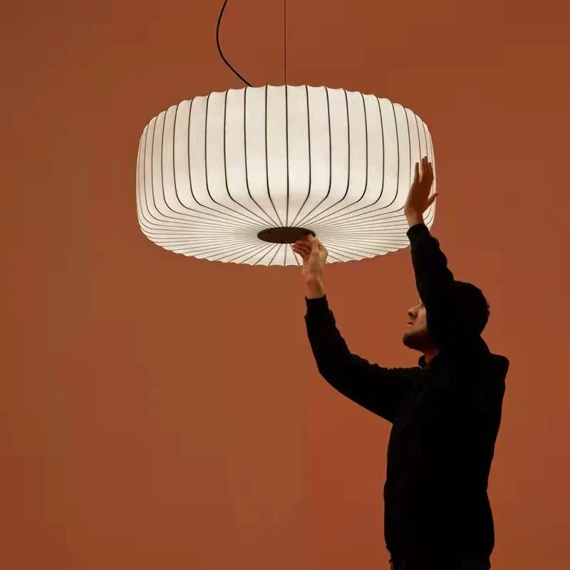 Decorbites™ Japanischer Stil Stoff-Hängelampe - Nordisches Design für Wohnzimmer und Restaurant