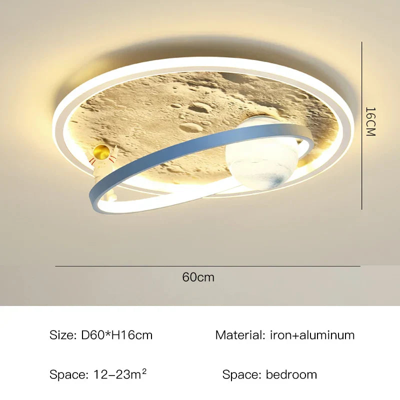 Lámpara de techo LED DecorBites™ Astronaut: Lámpara colgante infantil con control remoto para dormitorio y guardería.