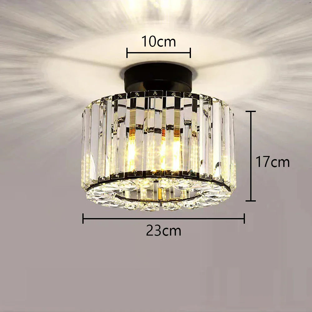 DecorBites™ Glass Crystal LED Ceiling Chandelier for Home Decor