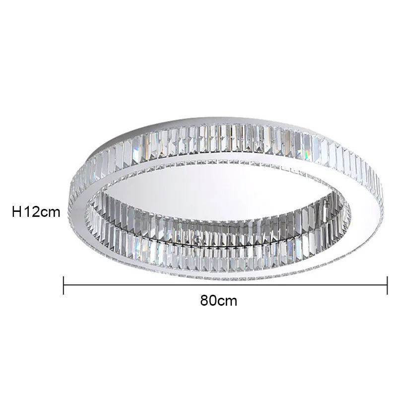 DecorBites™ Crystal Round Ceiling Lamp for Modern Minimalist Indoor Lighting décor