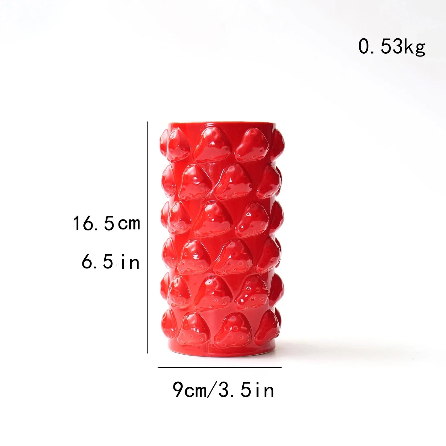 Adorno floral de cerámica con diseño de frutas DecorBites™: jarrón con relieve de frutas, decoración creativa con dibujos animados.