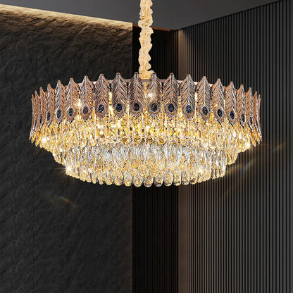 DecorBites™ Crystal Chandelier: Elegant & Modern Bedroom & Living Room Lighting