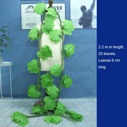 ديكور بايتس™ 12 قطعة من نباتات اللبلاب الأخضر الاصطناعية بطول 2.2 متر لتزيين الحائط