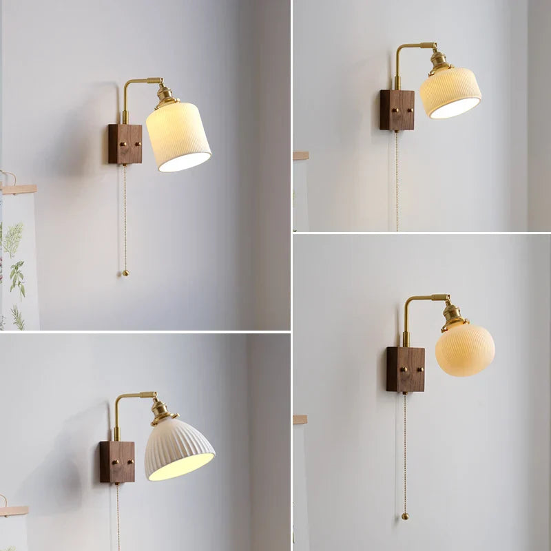 DecorBites™ Ceramic Copper LED Wall Lamps Bedroom Bathroom Mirror Light Fixtures